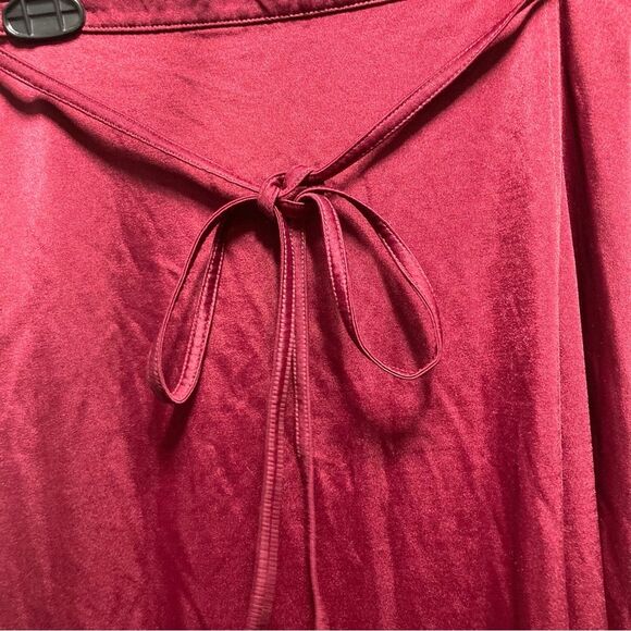 CAPEZIO Dance Professional Wear Maxi Long Wrap Burgundy Skirt Womens Medium - Picture 10 of 13